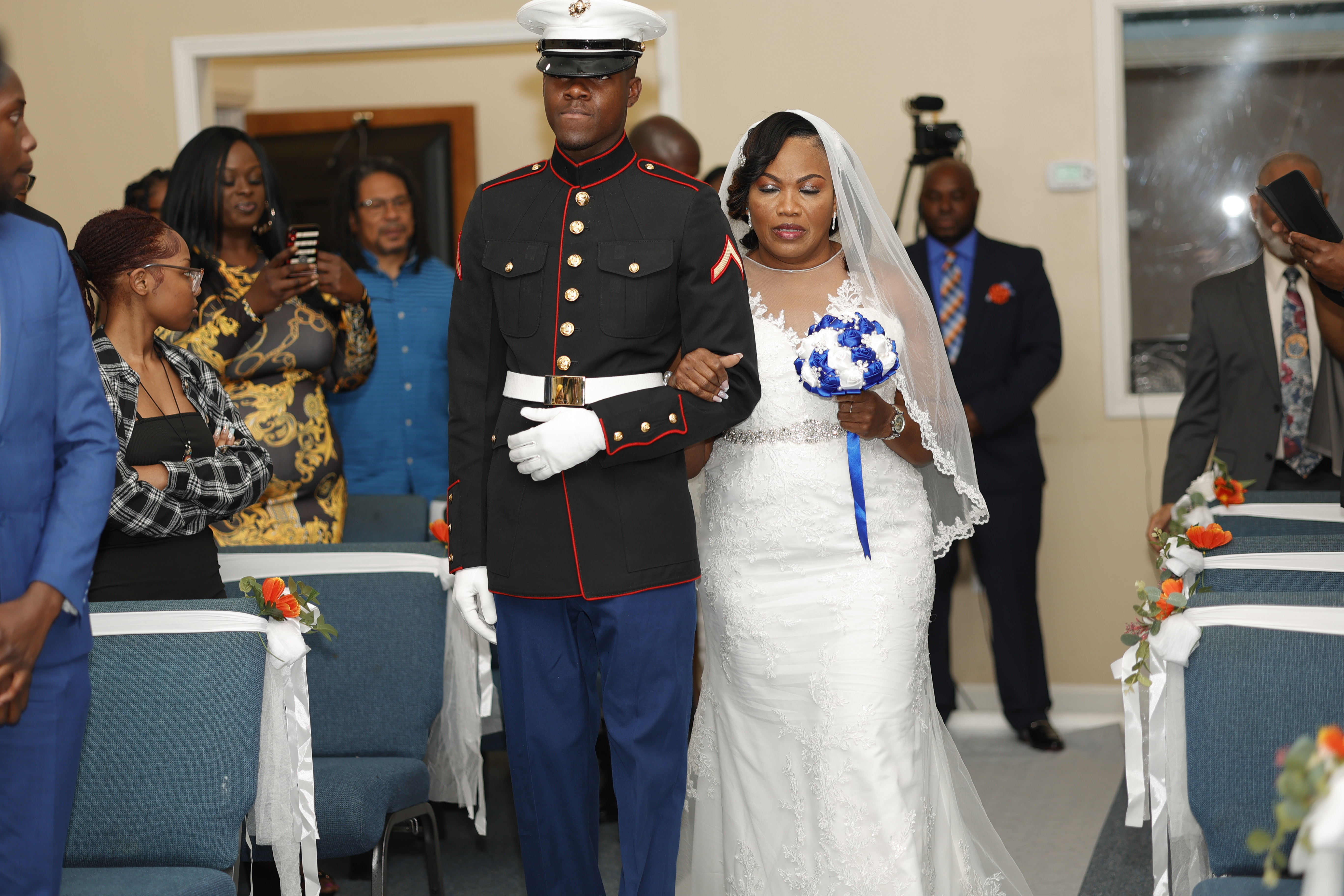 Military wedding ceremony photographed by Media Circle in Lithonia, GA